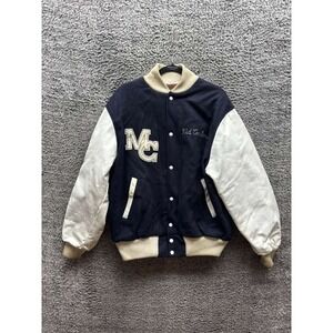 Vintage 60's 70's Empire Kid Carter Manhattan Center Varsity Jacket Navy Mens XL